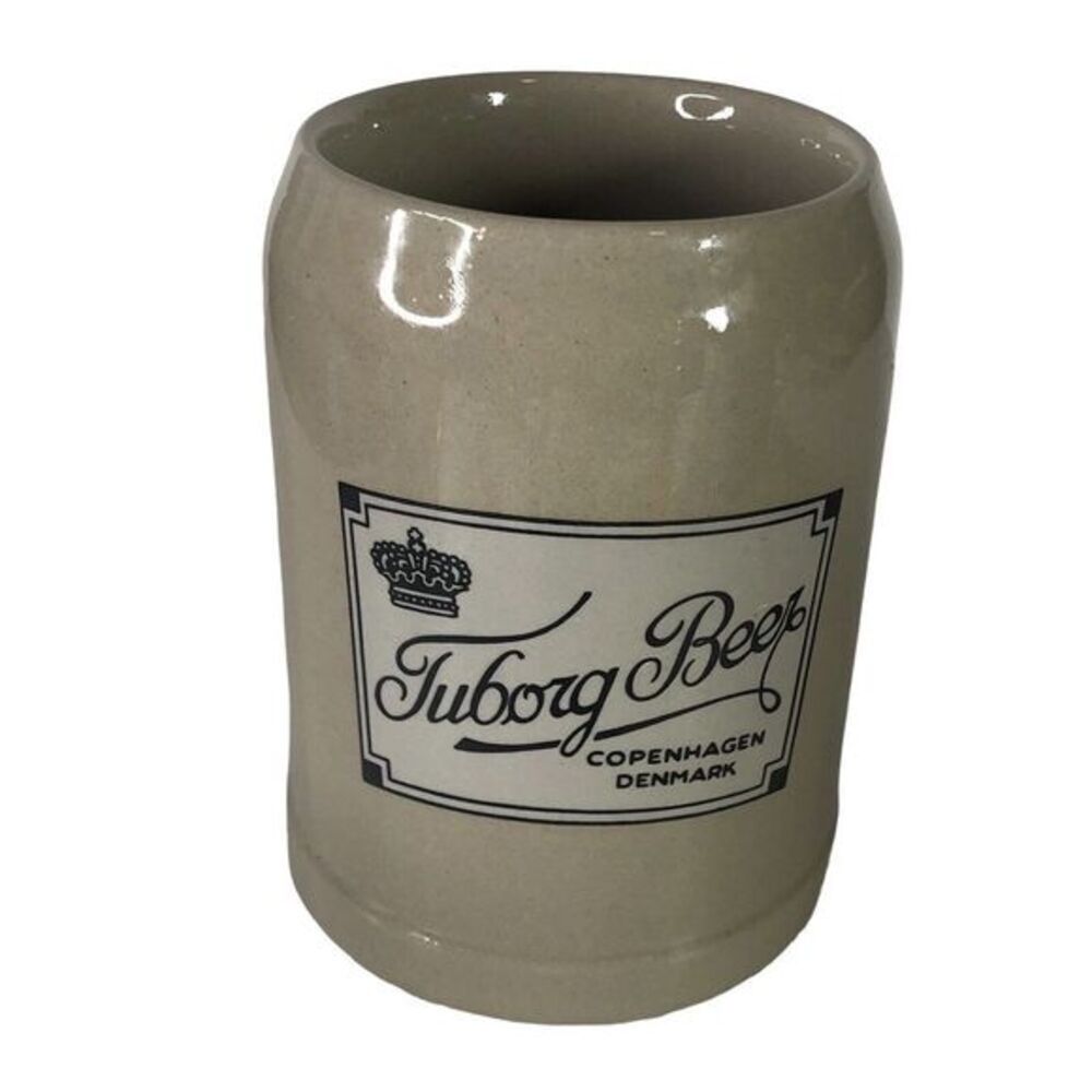 Tuborg Beer Stein 0.5L Gerz West Germany Ceramic Vintage Novelty‎ Mug